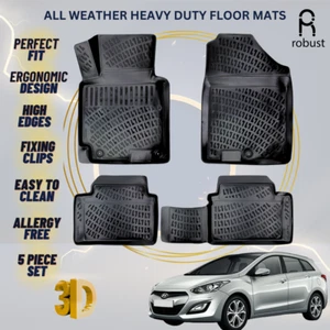 Floor Mats Liners For Hyundai I30 2012-2017 All Weather Heavy Duty 3D Car Rugs - Bild 1 von 9