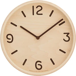LC10-2 Lemnos Clock Analog Thomson Natural Color Wood THOMSON Natural LC10-2 NEW - Picture 1 of 1