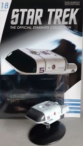 Star Trek Starfleet Tug 18 transport courte distance Eaglemoss WITH MAG boîte endommagée