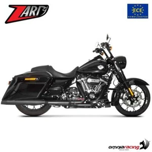 Terminali scarico Zard acciaio nero omologato Harley Davidson Touring 2021-2023 - Imagen 1 de 5