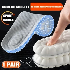 Unisex Massage Insoles Fitness Sports High Arch Support Orthopedic Shoes Inserts - Picture 1 of 12