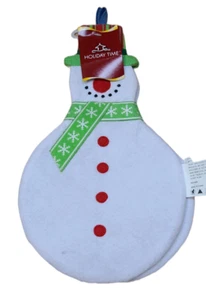 Vintage Christmas Snowman Quilted Oven Mitt Pot holder Set of 2 - Picture 1 of 3