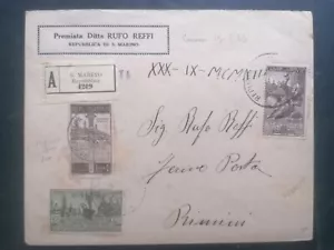 SAN MARINO STORIA POSTALE INTERESSANTE AFFRANCATURA GUARDARE CAT. 21 - Foto 1 di 3
