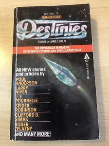 DESTINIES signed by Larry Niven, Jerry Pournelle, Gregory Benford - Picture 1 of 6