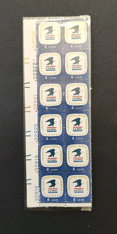 Scott #1396 Blue Eagle US Mail Plate Block of 12 Stamps - MNH - Image 1 of 1
