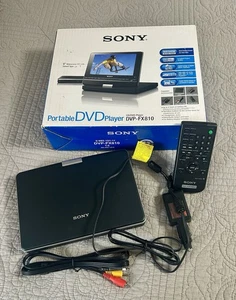 Sony DVP-FX810 Portable DVD Player 8”Swivel Screen W/Remote, Car Adaptor,In Box - Picture 1 of 10