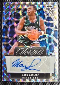 2024-25 Panini Mosaic #MS-MAD Mark Aguirre Silver Mosaic AUTO Scripts Mavericks - Picture 1 of 2
