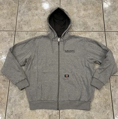 Para hombres XL Dickies Gris Térmico Forrado Cremallera Completa Sudadera con Capucha Chaqueta Sudadera Y2K Foto 1 de 4