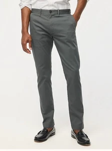 NUEVO J. Chino Crew Factory Slim Flex para hombre 30 X 30 gris oscuro algodón elástico nuevo con etiquetas - Imagen 1 de 8