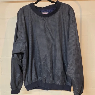 Camisa cortavientos Highlander vintage para hombre L pulóver pata de gallo chaqueta de golf azul marino negra Foto 1 de 4