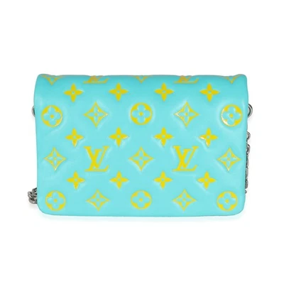 Louis Vuitton Menthe Jaune Monograma Repujado Piel de Cordero Pochette Coussin Foto 1 de 4