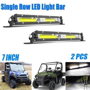 Fit POLARIS RANGER 570 900 XP Reverse Rear Backup Lights 2x 7" 60W LED LIGHT BAR - Picture 1 of 12