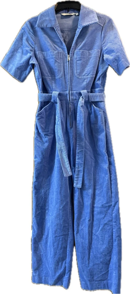 Комбинезон & Other Stories на молнии вельветовый светло-синий размер 8 короткий рукав  - Изображение 1 из 4