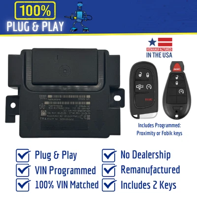 2017 RAM 3500-5500 RF Hub Module Part# 68319689AB w/ programmed keys Foto 1 de 4