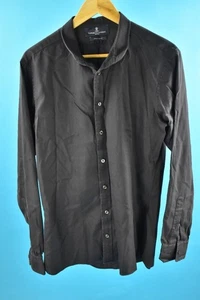 Turnbull & Asser Button Up Shirt Black Long Sleeve Size L - Picture 1 of 6