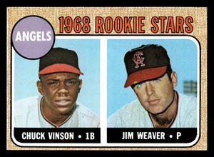 1968 Topps - 1968 Rookie Stars Jim Weaver, Charlie Vinson #328 (RC) NM - Picture 1 of 2