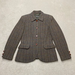 Timberland Tweed Traje Blazer Chaqueta Para Mujer Reino Unido 10 Marrón Vintage Weathergear - Imagen 1 de 14