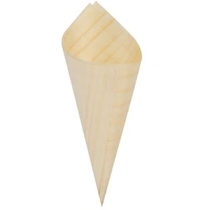 [50] Kegeln für Friteuse Pommes Hölzern Medium 15 CM Einzeln Bambus Finger Food - Bild 1 von 1