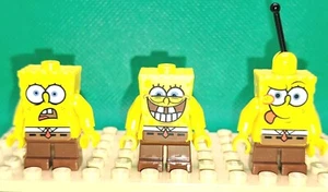 LEGO Minifiguras = 3 x Bob Esponja 1 x Bob007, 1 x Bob008,1 x Bob021 Todo Genial - Imagen 1 de 4