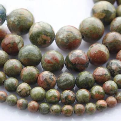 Unakite Stein Perlen Runde gems,1 Strang 4mm 6mm 8mm 10mm 12mm - Bild 1 von 3