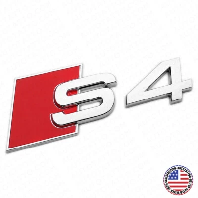 Audi S4 OEM Chrome Rear Letter Tail Nameplate Trunk Emblem Badge Sport Sline - Image 1 of 4
