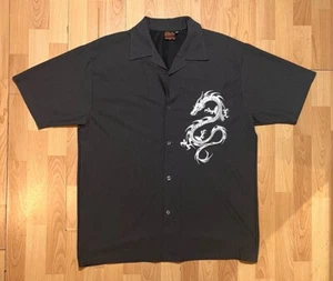 Vintage Hardwear Dragon Shirt Mens 2XL Gray Silver Rush Hour Japanese Ribbed USA - Picture 1 of 6