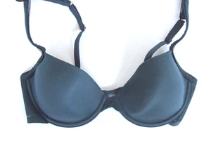 Sujetador M&S talla 32C bajo cable ligeramente acolchado elástico uso diario azul gasolina - Imagen 1 de 7