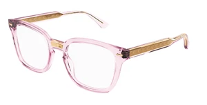 Authentic Gucci RX EyeGlasses GG0184O-013 Pink w/ Demo Lens 50mm "NEW" - Picture 1 of 4