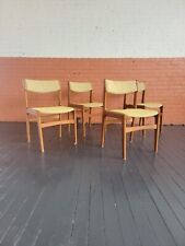 Mid-Century Danish Modern Teak Sculpted Dining Chairs Set of 4 by Erik Buch