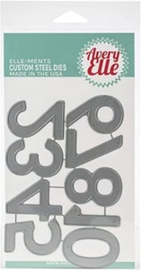 Avery Elle Party Numbers Die Set D-09-04 Large Numbers for Die Cutting Machine - Picture 1 of 1