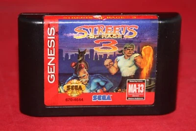 Streets of Rage 3 (Sega Genesis, 1994) Cartucho de juego auténtico. Foto 1 de 3