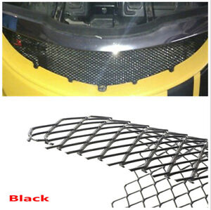1pc Black Aluminium Vehicle 12* 6 lozenge Grille Net Mesh Soft Easy Cut Install