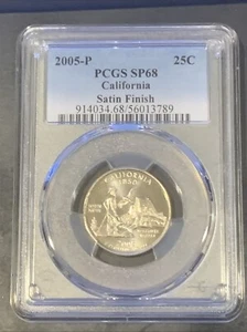 2005-P California State Quarter PCGS MS68 Satin - Picture 1 of 2