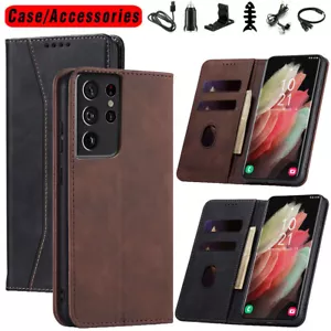 Custodia portafoglio pieghevole in pelle per Samsung Galaxy S21+ Ultra FE 5G / accessori - Foto 1 di 24