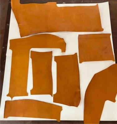 Rindleder senf gelb 1kg Sattlerleder ca. 2,0 mm Reste Leder Bastelleder - Bild 1 von 3