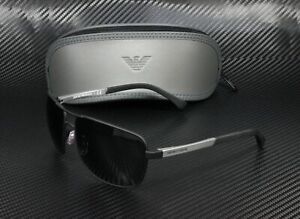 EMPORIO ARMANI EA2033 309487 Black Rubber Grey 64 mm Men's Sunglasses