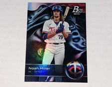 Minnesota Twins Noah Miller 2023 Bowman Platinum Baseball Rookie Card