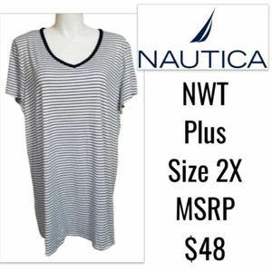 NWT Nautica Sleepshirt / Sleepwear Plus Size 2X - Picture 1 of 6