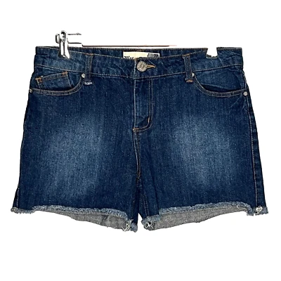 Blue Epic Mujer Corte Boyfriend Shorts Talla 10 Algodón Envejecido Denim Oscuro Foto 1 de 3