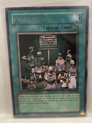 YuGiOh Card PROHIBITION 1st EDITION PSV-039 NEAR MINT NEVER PLAYED - Image 1 of 2