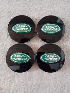 Land Rover center centre Cap black green set of 4 Outer Diameter 62mm 63mm - Picture 1 of 2