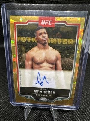 2025 Topps Chrome Sapphire UFC Alonzo Menifield Gold Auto /50  - Image 1 of 2