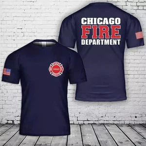 Chicago Fire Department Firefighter Shirt Full Size Gift For Dad 3D Shirt - Picture 1 of 2
