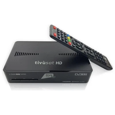 i-CAN S490 set-top box TV Cavo, Ethernet (RJ-45), Satellite HD Nero - Immagine 1 di 4