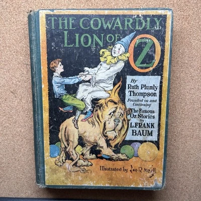 1st Ed Cowardly Lion of Oz 1923 L Frank Baum Ruth Thompson 12 Color Plates HC Foto 1 de 4