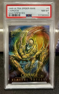 1995 Ultra Spider-Man CARNAGE Masterpieces PSA 8 Mint ! Rare! #3 - Image 1 of 2