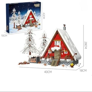 Street view Santa Cabin Building Blocks Christmas gift 2355pcs With box - Picture 1 of 8
