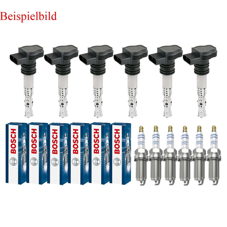 6x FACET Bobina + 6x Bosch Bujía Doble Platino para Audi A4 Avant 8E5 B6 3.0 - Imagen 1 de 4