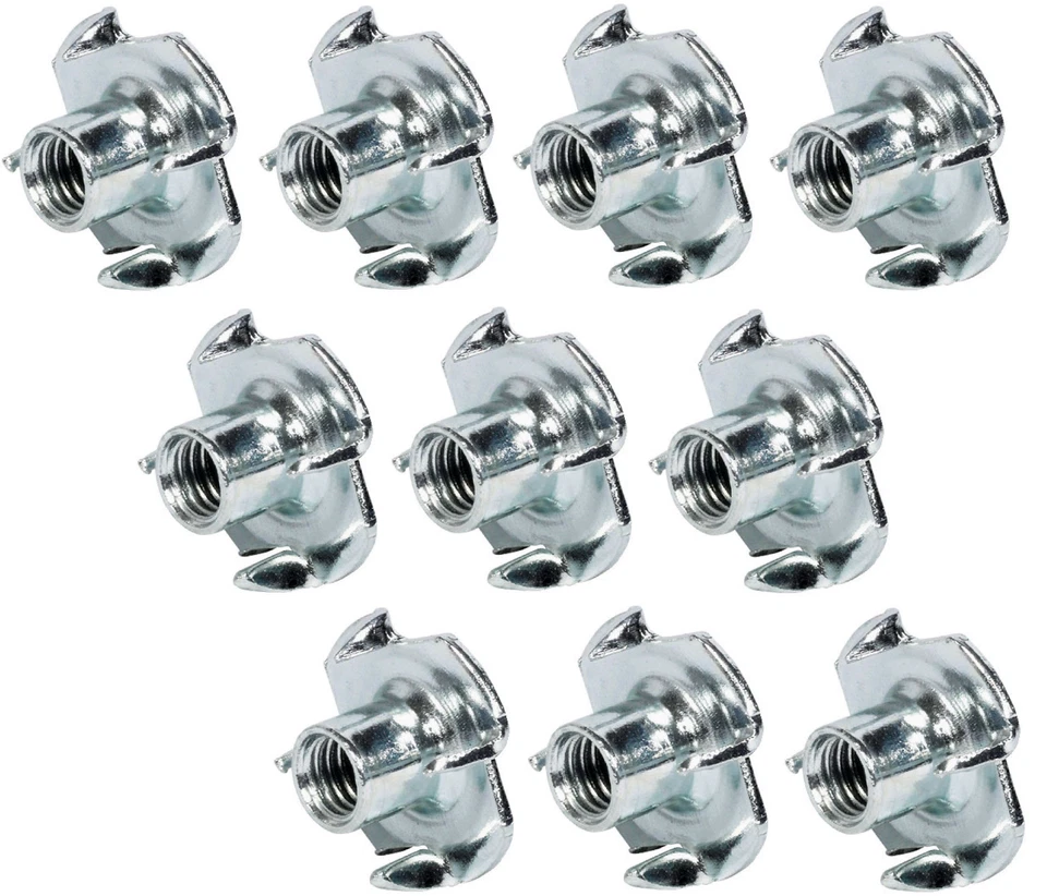 Häfele 100x Einschlagmutter Eindrehmuffe Spitze Stahl Gewinde-Mutter M4-M10 - Bild 1 von 4