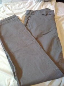 Men's Old Navy 100% Cotton Pants 34x32 Gray Button Closure With Zipper - Picture 1 of 5